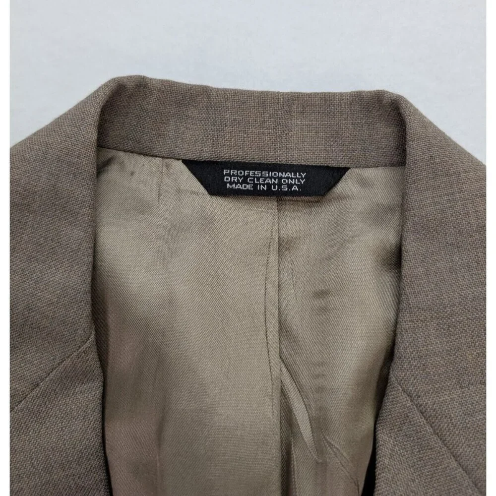 Wall Street Collection Vintage Men's Blazer Jacket Sport Coat Size 42R Beige